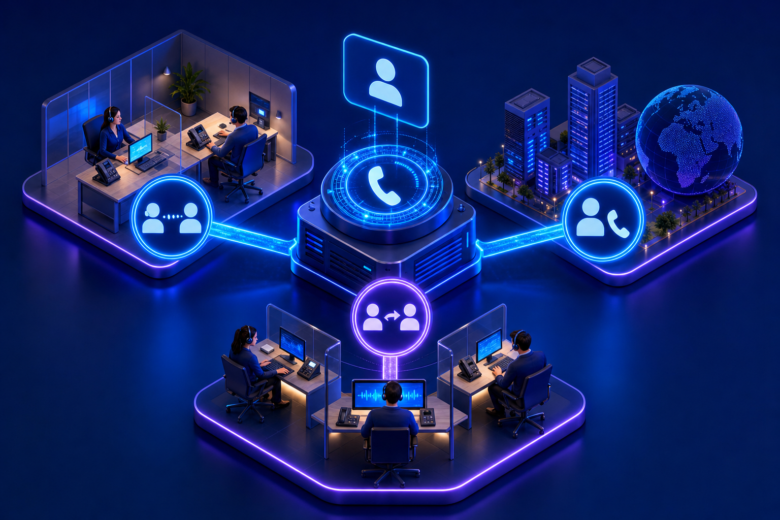 Imagem ilustrativa do artigo: Qual a diferença entre chamadas internas, externas e transferidas no PABX IP?