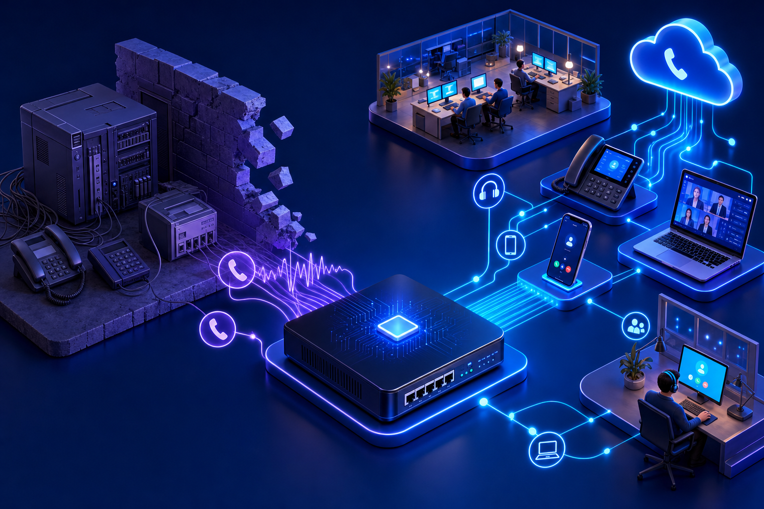 Imagem ilustrativa do artigo: Quando utilizar um gateway de telefonia em uma migração para IP?